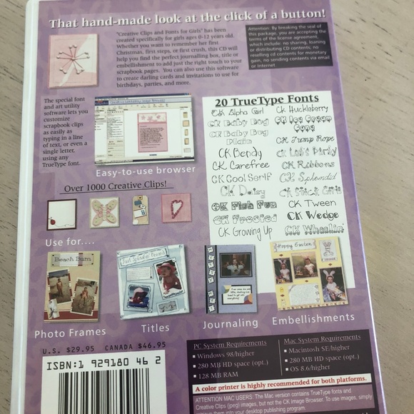 Creative Keepsakes, Fresh Fonts & Creative Clips - Picture 5 of 6